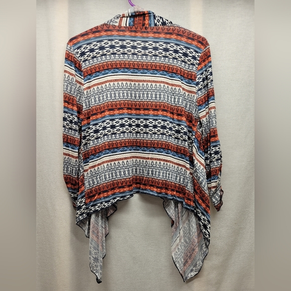 About a Girl Open Front Cardigan Size Medium Multicolored Pattern - Picture 6 of 6